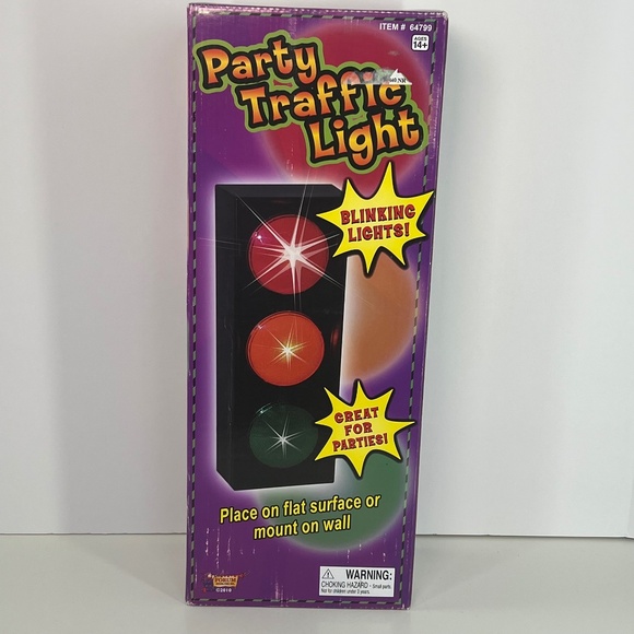 Party Traffic Light Blinking Lights Wall Mount Party Decor NIB Ages 14+ Novelty